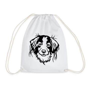 Tête de Kooikerhondje - Sac de sport léger - blanc - Devant