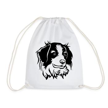 Tête de Kooikerhondje - Sac de sport léger - blanc - Devant