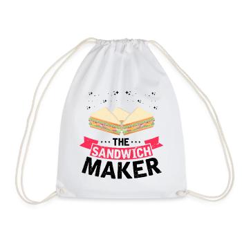 Sandwich Maker Grill Papa BBQ Sandwich - Drawstring Bag - white - Front