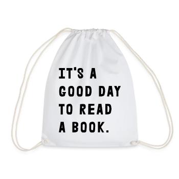 It's A Good Day To Read A Book - Drawstring Bag - white - Front
