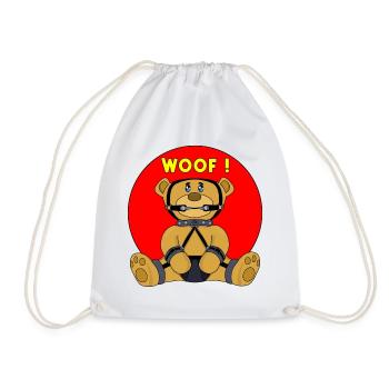 Woof - Drawstring Bag - white - Front