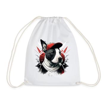 Bull Terrier Street Art Casquette - Sac de sport léger - blanc - Devant