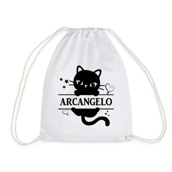 T-Shirt Archangel T-Shirt Katze Geschenkidee Katze Katze Katze - Turnbeutel - Weiß - Vorne
