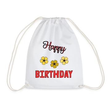 ALLES GUTE ZUM GEBURTSTAG!. ALLES GUTE ZUM GEBURTSTAG!. JAHRESTAG. - Turnbeutel - Weiß - Vorne