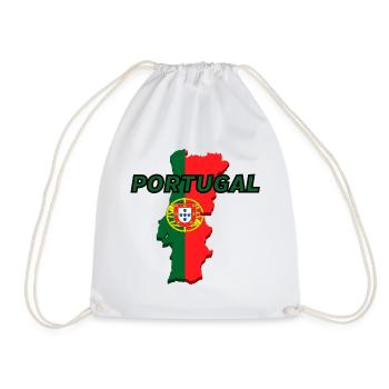 Map flag of Portugal - Drawstring Bag - white - Front