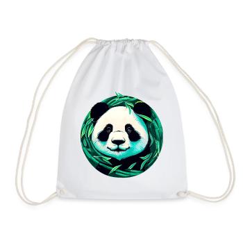 Panda - Turnbeutel - Weiß - Vorne