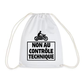 motard, je suis motard, moto - Sac de sport léger - blanc - Devant