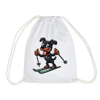 Chien American Staffordshire Terrier Ski Skieur - Sac de sport léger - blanc - Devant