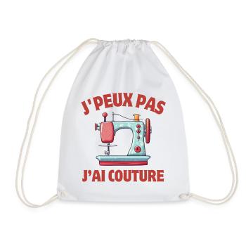 sewing, embroidery, sewing machine - Drawstring Bag - white - Front