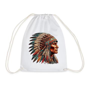 Amérindien Peau rouge d’Amérique - Sac de sport léger - blanc - Devant