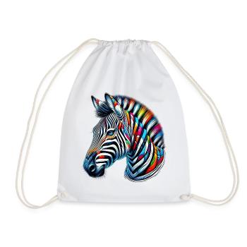 Zèbre - Sac de sport léger - blanc - Devant