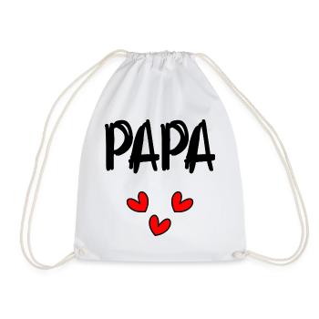 FROHER VATERTAG. PAPA. VATERTAG - Turnbeutel - Weiß - Vorne