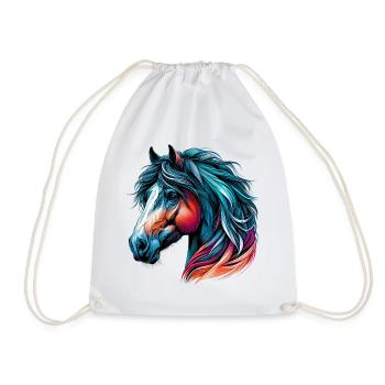 Cheval - Sac de sport léger - blanc - Devant