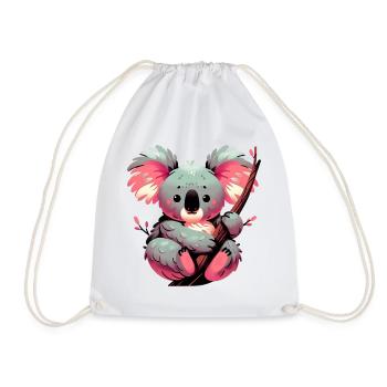 Koala - Drawstring Bag - white - Front
