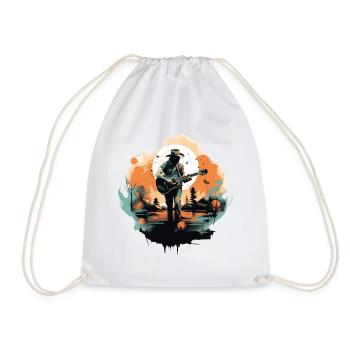 guitariste, guitariste, chanteur, musique country, vintage - Sac de sport léger - blanc - Devant