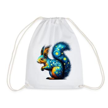 Squirrel - Drawstring Bag - white - Front