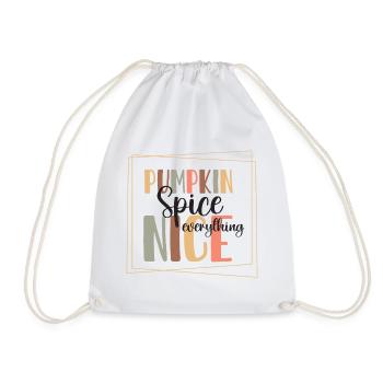 Pumpkin spice - Drawstring Bag - white - Front