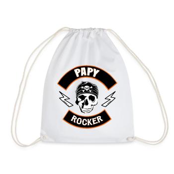 Grandpa rocker - Drawstring Bag - white - Front
