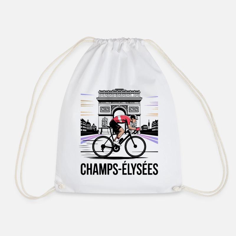 Endspurt auf den Champs-Élysées - Radsport - Turnbeutel - Weiß
