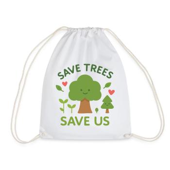 Save trees Save us - Sac de sport léger - blanc - Devant