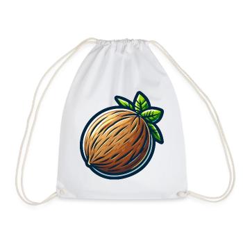 Tropical Nut Drawn - Drawstring Bag - white - Front