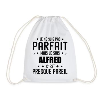 Alfred : authentique, imparfait, top, perfection - Sac de sport léger - blanc - Devant