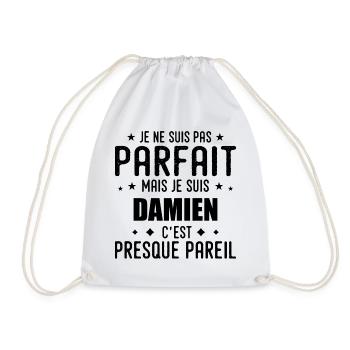 Damien : authentique, imparfait, top, perfection - Sac de sport léger - blanc - Devant