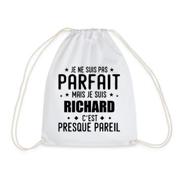 Richard : authentique, imparfait, top, perfection - Sac de sport léger - blanc - Devant