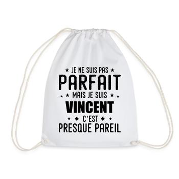 Vincent : authentique, imparfait, top, perfection - Sac de sport léger - blanc - Devant