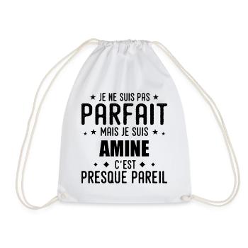 Amine : authentique, imparfait, top, perfection - Sac de sport léger - blanc - Devant