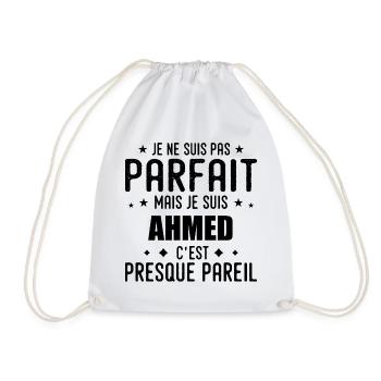 Ahmed : authentique, imparfait, top, perfection - Sac de sport léger - blanc - Devant