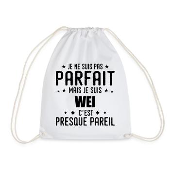 Wei : authentique, imparfait, top, perfection - Sac de sport léger - blanc - Devant