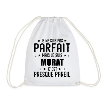 Murat : authentique, imparfait, top, perfection - Sac de sport léger - blanc - Devant