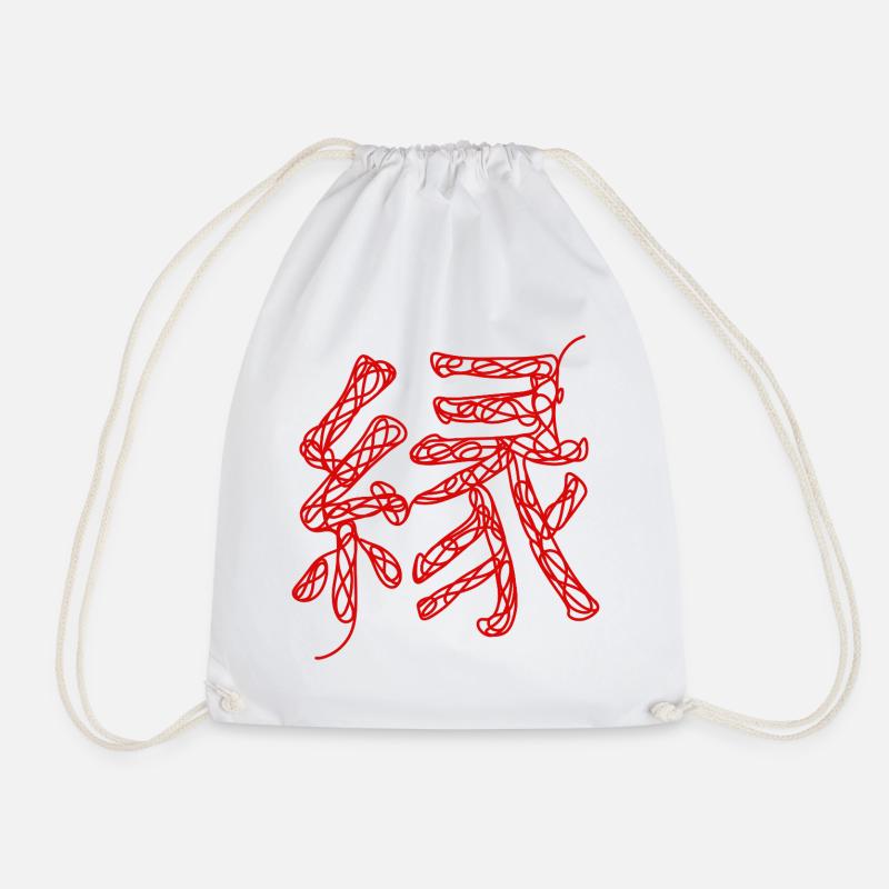 En - Invisible Strings - Drawstring Bag - white