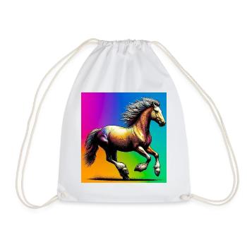 cheval - Sac de sport léger - blanc - Devant