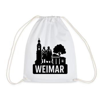 Weimar, Thuringia - Drawstring Bag - white - Front