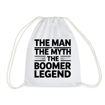 Der Mann Der Mythos Die Boomer-Legende Stolzer Boo - Turnbeutel - Weiß - Vorne