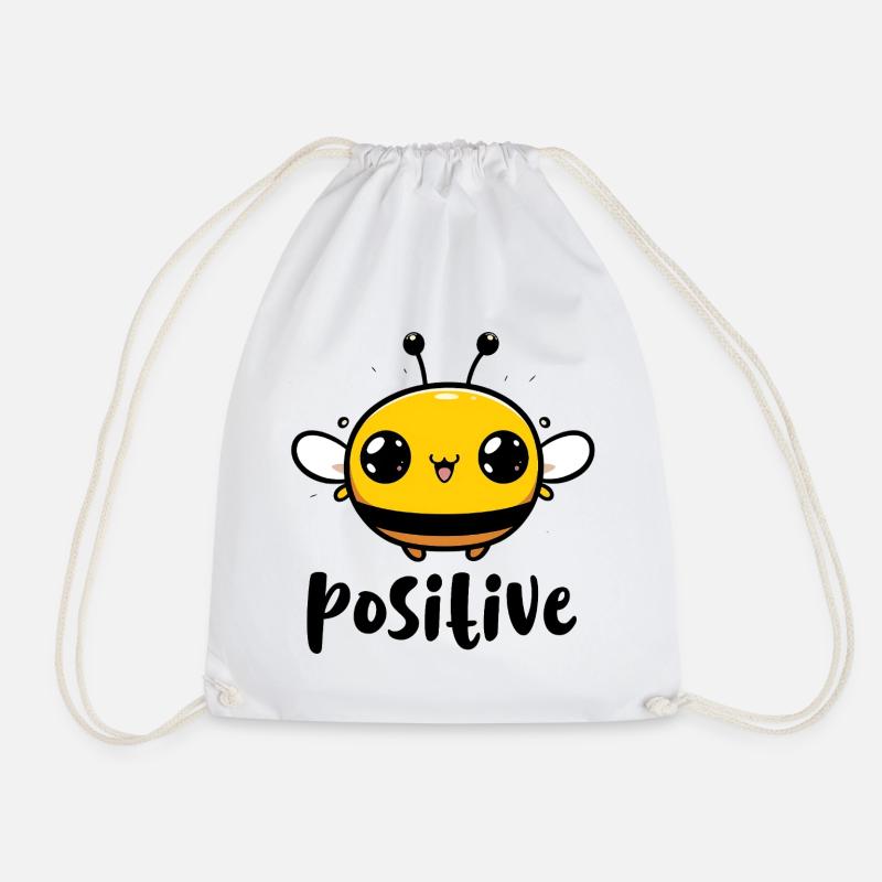 Kawaii Bee Positiv - Turnbeutel - Weiß