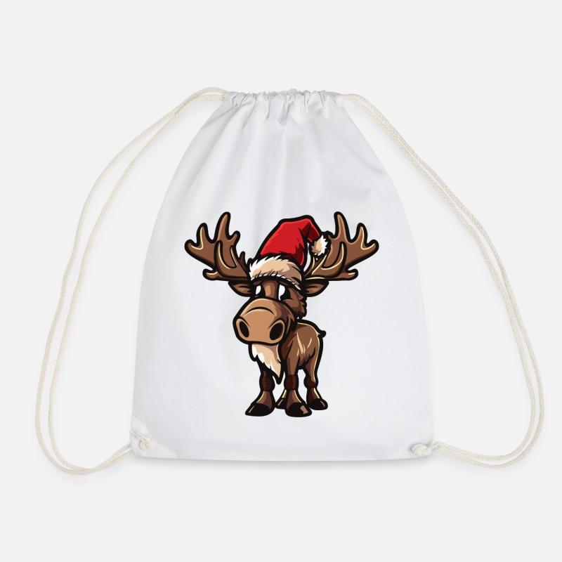 Elch Weihnachten - Turnbeutel - Weiß