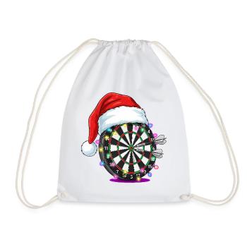 Cible de fléchettes avec Bande dessinée du Chapeau du Père Noël - Sac de sport léger - blanc - Devant