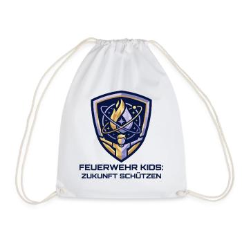 Fire Brigade Kids Coat of Arms - Drawstring Bag - white - Front