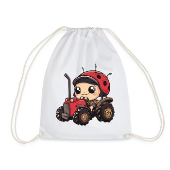 Fermier de tracteurs Ladybug - Sac de sport léger - blanc - Devant