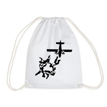 skydiving - Drawstring Bag - white - Front
