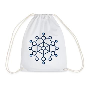 Geometrisches Knoten-Netzwerk - Turnbeutel - Weiß - Vorne