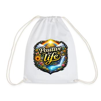 Positive for life - Drawstring Bag - white - Front