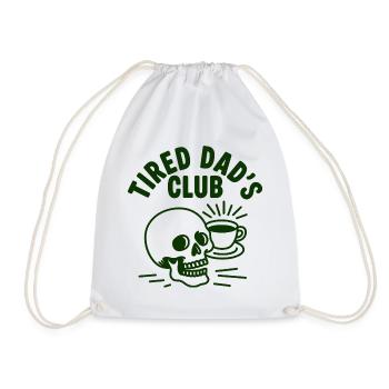 Le crâne et le café du club du père fatigué - Sac de sport léger - blanc - Devant