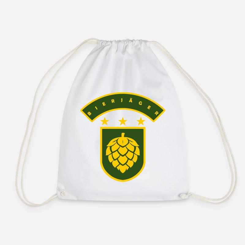 Bierjäger - Drawstring Bag - white