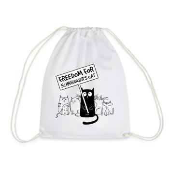 Liberté pour le chat Schrödinger – Chemise d’humour de nerd - Sac de sport léger - blanc - Devant