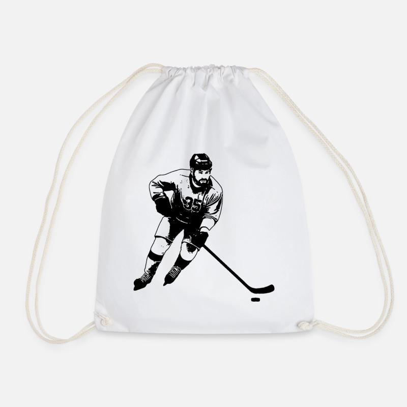 Eishockey - Drawstring Bag - white