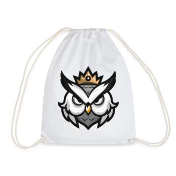 Couronne de tête de hibou - Sac de sport léger - blanc - Devant